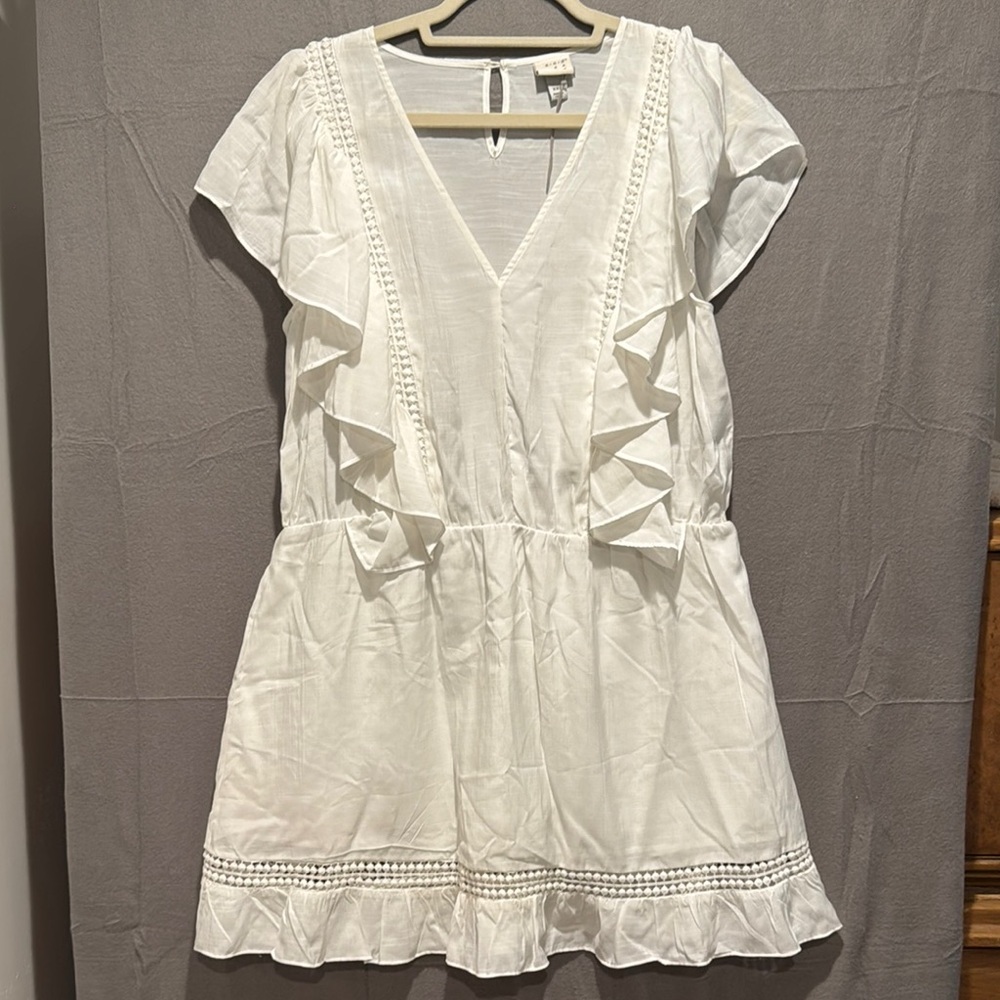 a new day White Ruffle Mini Dress